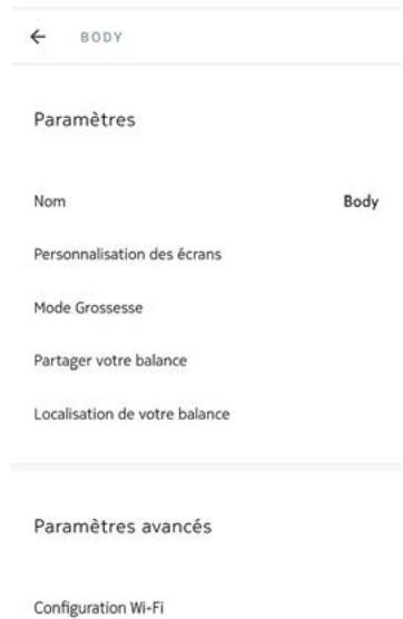 NOKIA BODY NOiRE - Modification de la localisation de votre balance - 2