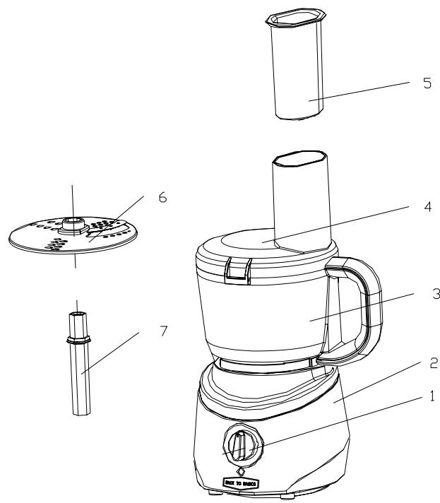 DOMOCLIP DOM155 - ROBOT de cuisine multifonctions avec MIXEUR - 2
