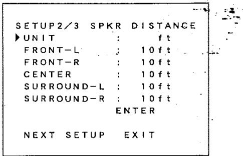 MARANTZ SR 5200 DO - Configuration enceintes 2/3 (SPKR DISTANCE) (distance des enceintes) - 1