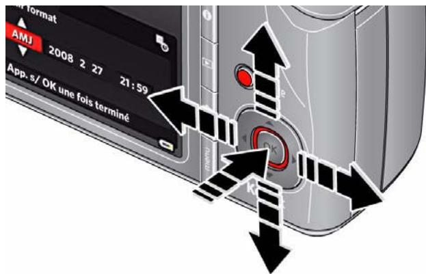 KODAK EASYSHARE Z1015 IS - Réglage initial de la langue, de la date et de l'heure - 1