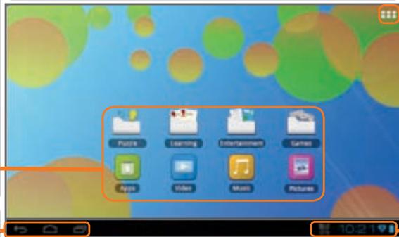 ARCHOS ARNOVA CHILD PAD 46GB - Des raccourcis childpad - 1