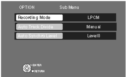 PANASONIC SC-PTX7EGC - Modification du mode d'enregistrement - 1