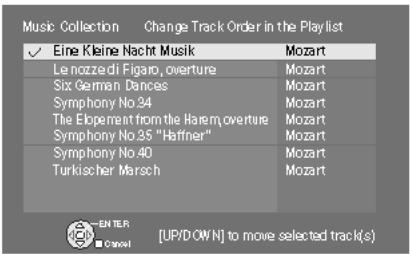 PANASONIC SC-PTX7EGC - Réorganisation d'une liste de lecture - 1