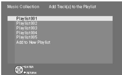 PANASONIC SC-PTX7EGC - Création d'une liste de lecture utiliser/ Ajout de pistes - 2