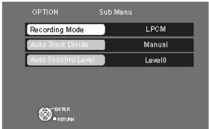 PANASONIC SC-PTX7EGC - Pour changer de méthode de division de pistes - 1