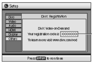PANASONIC SC-PTX7EGC - Affichage du code d'enregistrement de l'appareil - 1