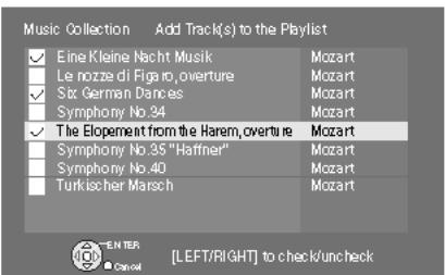 PANASONIC SC-PTX7EGC - Création d'une liste de lecture utiliser/ Ajout de pistes - 1