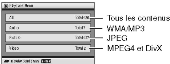 PANASONIC SC-PTX7EGC - Lecture des éléments dans l'ordre (Playback Menu) - 1