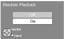 PANASONIC SC-PTX7EGC - Appuyez sur [ ] pour selectionner "Random Playback" et appuyez sur [ENTER]. - 1