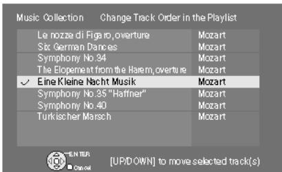 PANASONIC SC-PTX7EGC - Réorganisation d'une liste de lecture - 2