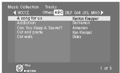 PANASONIC SC-PTX7EGC - Appuyez sur [▲▼] pour sélectionner "Tracks" et appuyez sur [ENTER]. - 1