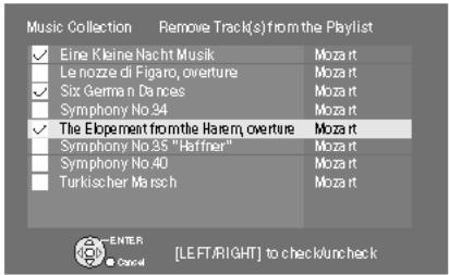 PANASONIC SC-PTX7EGC - Suppression de pistes d'une liste de lecture - 1