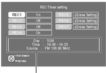 PANASONIC SC-PTX7EGC - Délection des réglages à utiliser pour l'enregistrement programme par minuterie - 1