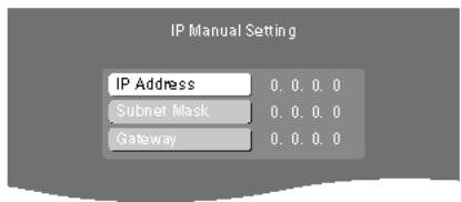 PANASONIC SC-PTX7EGC - Réglage manuel de l'adresse IP - 1