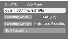 PANASONIC SC-PTX7EGC - Réglage du mode d'enregistrement/de la méthode d'enregistrement - 1