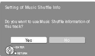 PANASONIC SC-PTX7EGC - Reglage des informations de Music Shuffle - 1
