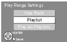 PANASONIC SC-PTX7EGC - Appuyez sur [▲▼] pour sélectionner “Play Range” et appuyez sur [ENTER]. - 1