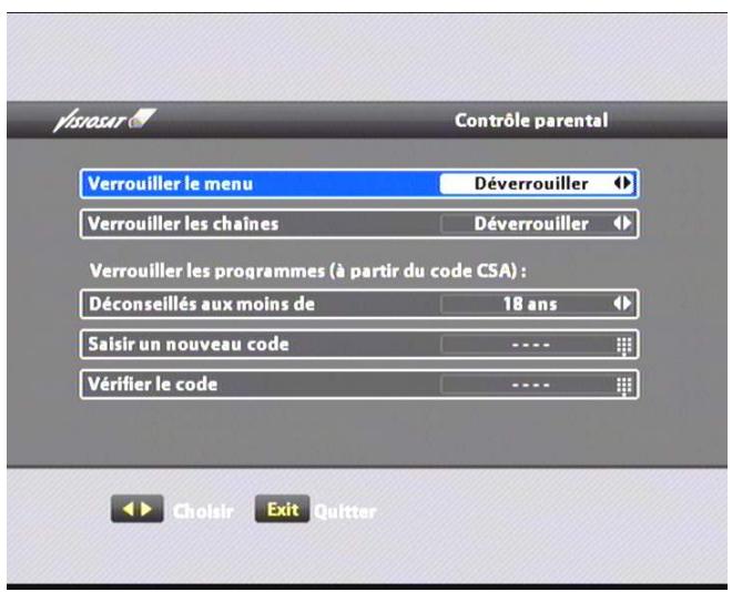 VISIOSAT TVS 7500 - V.4.2 contrôle parental - 1