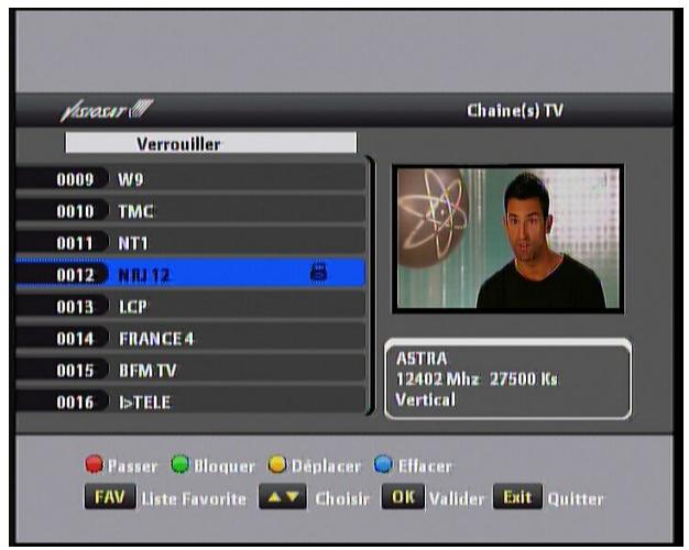 VISIOSAT TVS 7500 - Blocage de chaînes - 2