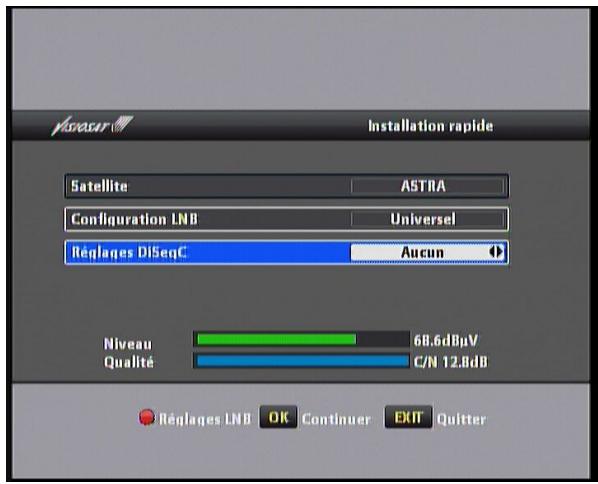 VISIOSAT TVS 7500 - Iv.2 vérification du signal satellite - 1