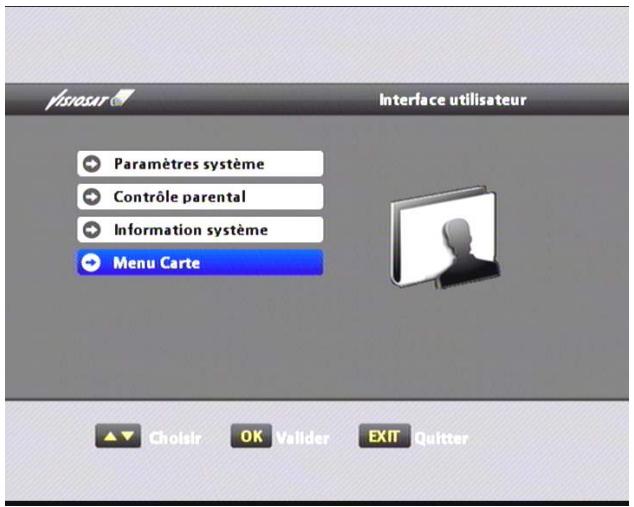 VISIOSAT TVS 7500 - V.4.4 menu carte - 1
