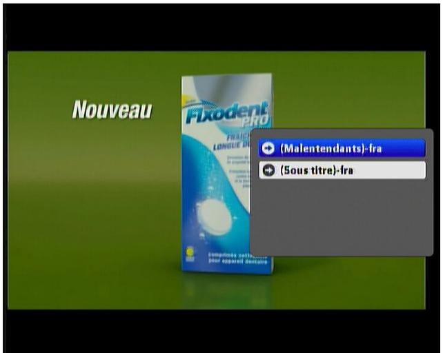 VISIOSAT TVS 7500 - Vi.5 choix des langues audio - 2