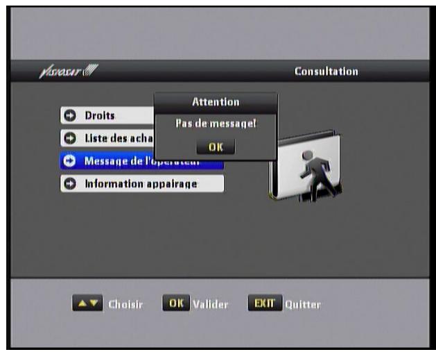 VISIOSAT TVS 7500 - Messages de l'opérateur : - 2