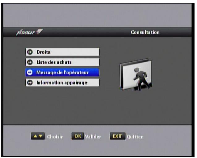 VISIOSAT TVS 7500 - Messages de l'opérateur : - 1