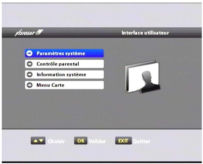 VISIOSAT TVS 7500 - V.4.1 paramètres système - 1
