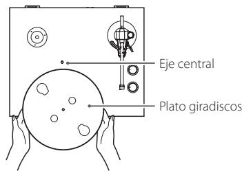 TEAC TN-280BT - Instale el plato giradiscos. - 1