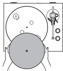 TEAC TN-280BT - Placez le tapis de platine en face sur le plateau. - 1