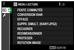 DARTY HYBRIDEX-PRO 3 DURATECH - Le menu lecture - 1