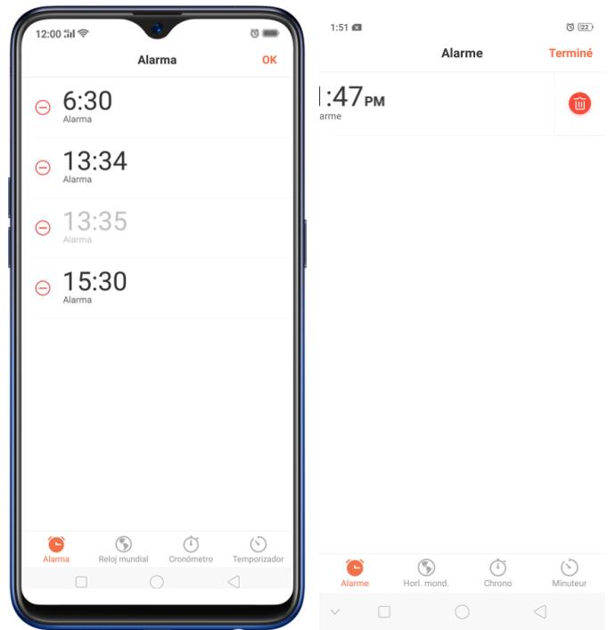 OPPO RX17NEO - Définir les réveils - 5