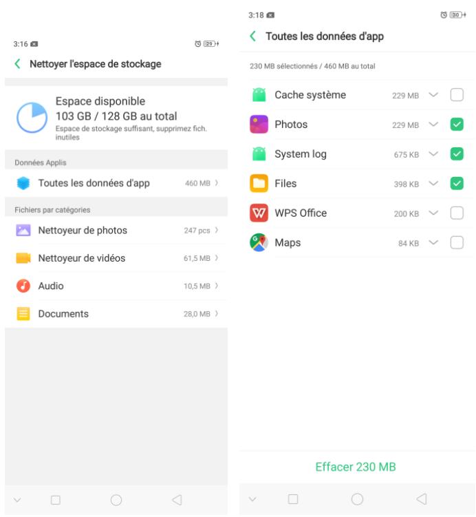 OPPO RX17NEO - Nettoyer l'espace de stockage - 1