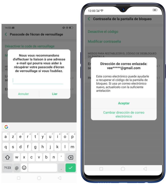 OPPO RX17NEO - Associer une adresse électronique de sécurité - 1
