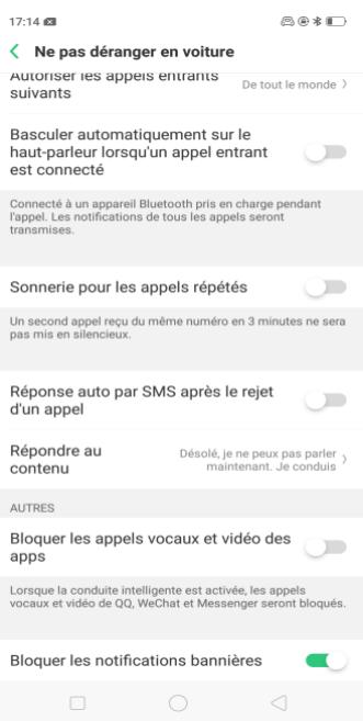 OPPO RX17NEO - Réponse auto par SMS après le rejet - 39