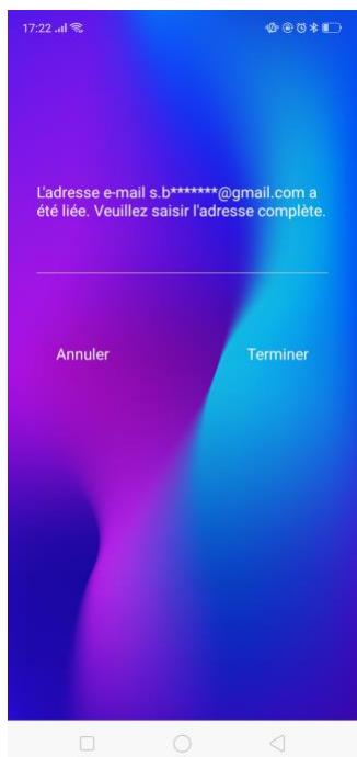 OPPO RX17NEO - Associer une adresse électronique de sécurité - 9