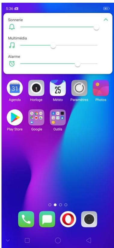 OPPO RX17NEO - Réglage du bouton de volume par défaut - 1