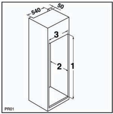 DE DIETRICH DWS 850 X ARGENT - Instructions pour l'encastrement Dimensions de la niche - 2