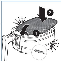 PHILIPS HD9880/90 - Placing the removable mesh bottom - 3