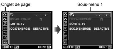 OLYMPUS TOUGH 6020 - Utiliser le menu - 3