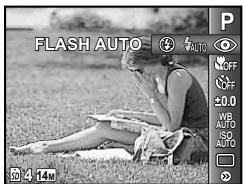 OLYMPUS TOUGH 6020 - Fonctionnement en mode prise de vue (exemple : mode flash) - 1