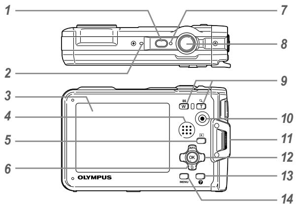 OLYMPUS TOUGH 6020 - Faire fonctionner l'appareil photo en tapotant le boîtier (p. 51) - 3