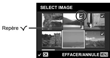 OLYMPUS TOUGH 6020 - Pour sélectionner et effacer les photos une par une [SELECT IMAGE] - 1