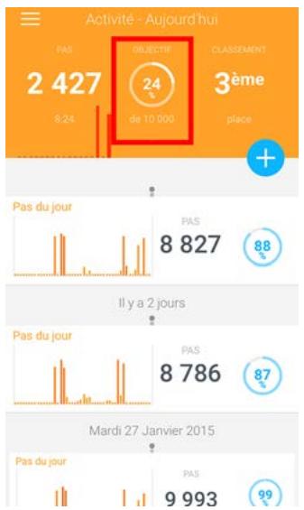 WITHINGS ACTIVITE POP GRIS - Changer votre objectif quotidien - 1