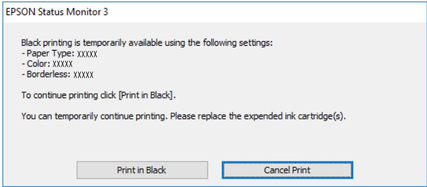 EPSON WF-7840 - Continuer temporairement à imprimer avec de l'encre noire uniquement (windows) - 1