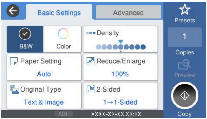 EPSON WF-7840 - Méthodes de copie disponibles - 2