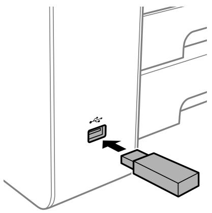 EPSON WF-7840 - Insertion d'un périphérique USB externe - 1