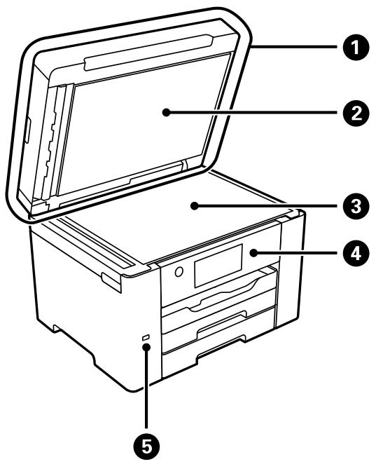 EPSON WF-7840 - Nom et fonction des pièces - 2
