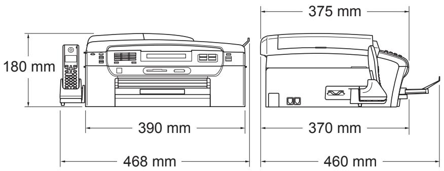 BROTHER MFC-790CW - Dimensions - 2